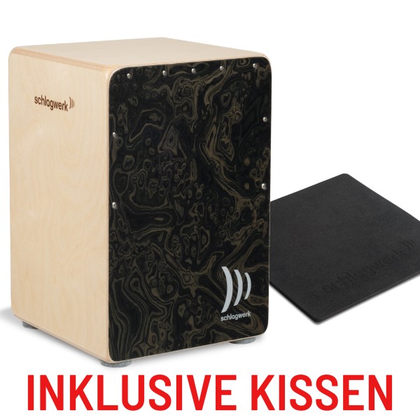 CP4006 Cajon SIZE M La Perù Night Burl inkl. Sitzkissen