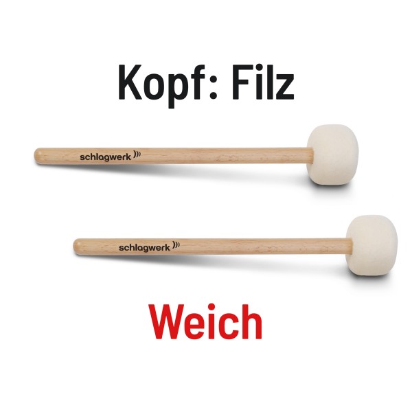 MA105 Bass Schlägel WEICH (Filz) - 2 Stück