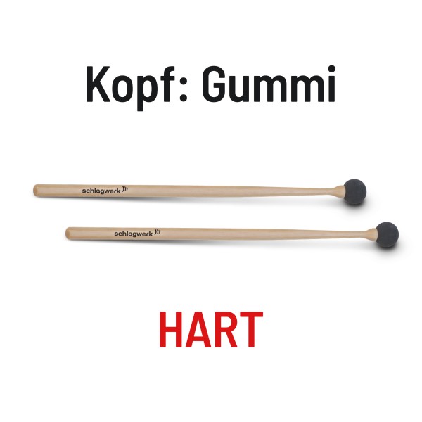 MA102 Gummikopf Schlägel HART - 2 Stück