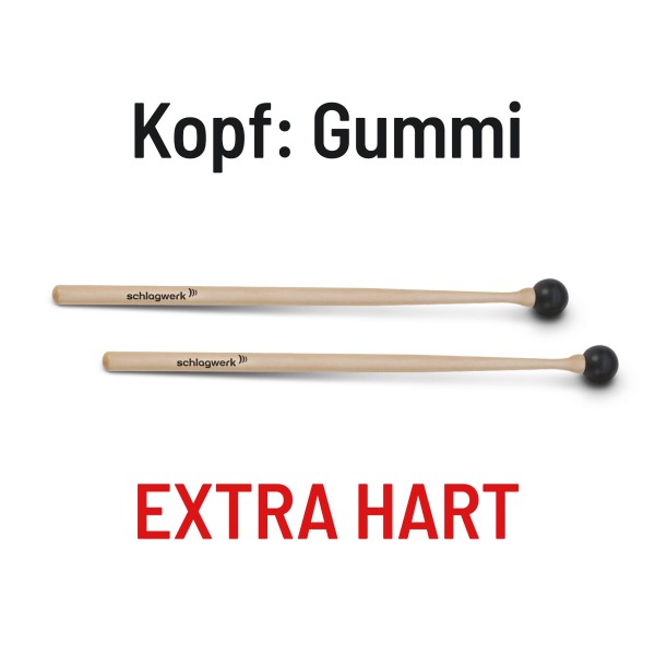 MA101 Gummikopf Schlägel EXTRA HART - 2 Stück